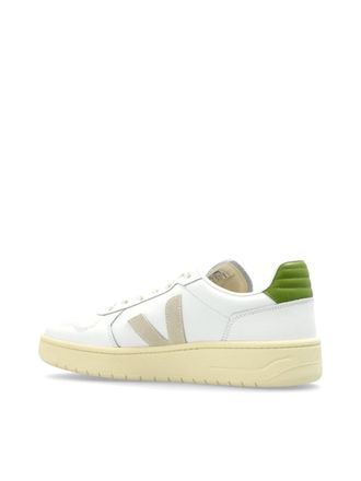 Veja Grained Leather Sneakers - White