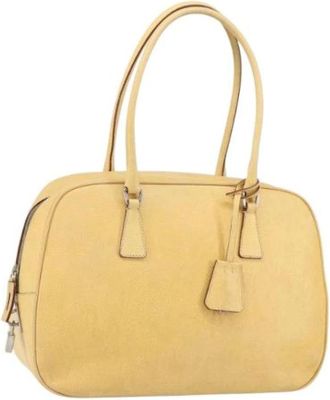 Prada Pre-owned Handbags, female, Beige, Size: ONE SIZE Pre-owned Vintage Handbag
