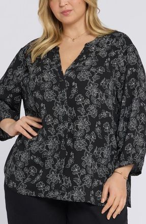 NYDJ Pintuck Top in Floralesque at Nordstrom, Size 4 X