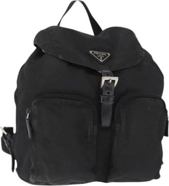Prada Pre-owned Backpacks, female, Black, Size: ONE SIZE Pre-owned Vintage Backpack