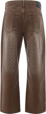 Daily Paper Clothing Faded Monogram Denim Trousers - Beige