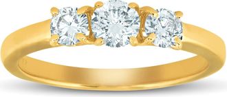 Pompeii3 5/8ct 3-Stone Diamond Engagement Ring 14k White, Yellow, or Rose Gold