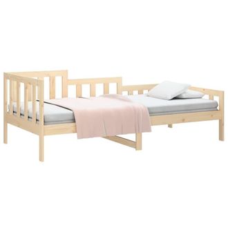 Berkfield Home Beautiful Day Bed 90x200 cm Solid Wood Pine in Light Tan