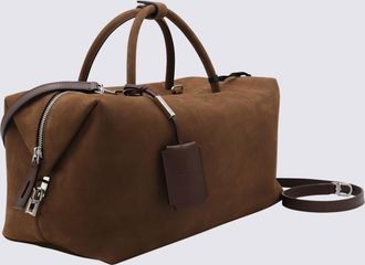 Max Mara Brown Old Suede Leather Top Handle Bag