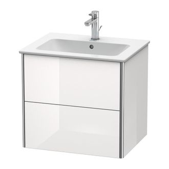 Duravit Duravit Xsquare Mueble De Pared 61.0 X 47.8 Cm, 2 Cajones, Para Lavabo Me De Starck 233663, Color (frente/cuerpo): Perla De Albaricoque Laca De Alto B