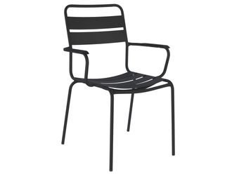 Schubiger M&ouml;bel Metall-Lattenstuhl Glarus mit Armlehne