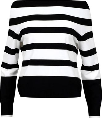 Kaos Gestreepte Katoenen Trui - Dames - Ronde hals truien - Veelkleurig - M - Katoen - Truien & Vesten