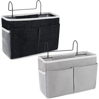 OEM Organizador De Mesilla De Noche De 2 Piezas, Cesta Colgante, Bolsa De Almacenamiento Colgante Impermeable Con 3 Bolsillos, Para Cortina De Cama Alta (