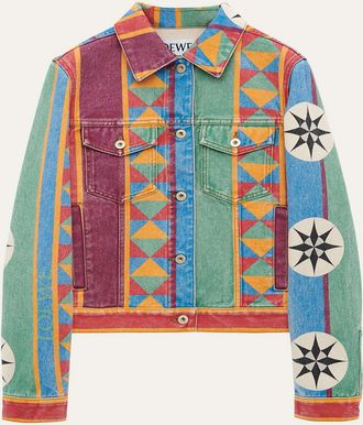 Loewe Anagram Geo Printed Denim Jacket