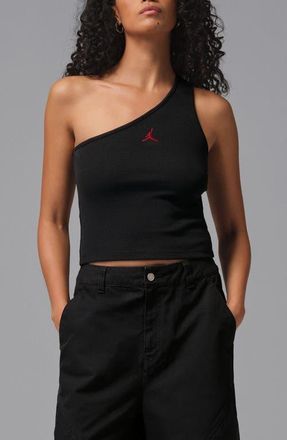 Nike Jordan Flight One Shoulder Tank in Black/Varsity Red at Nordstrom, Size Xx-Large