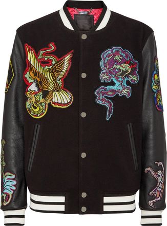 Philipp Plein College Bomber Leather sleeves Tattoo Patches