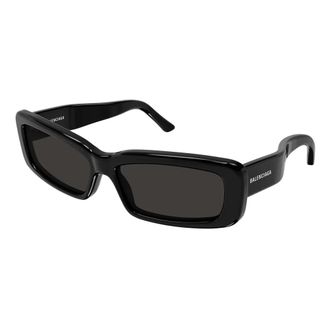 Balenciaga Sunglasses, unisex, Black, 69 MM, Geometric Rectangular Sunglasses with Double Finish