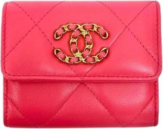Chanel Pre-owned Wallets, female, Pink, Size: ONE SIZE Pre-owned Leather Wallet