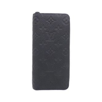 Louis Vuitton Black Leather Long Wallet (Bi-Fold) (Pre-Owned)