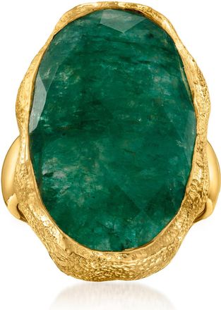 Ross-Simons Emerald Ring in 18kt Gold Over Sterling