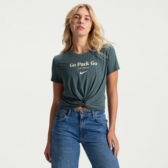 Nike Green Bay Packers Rivalries Collection One Classic Twist Nike Womens Dri-FIT NFL T-Shirt in Green | 04PS33X7T-7PW