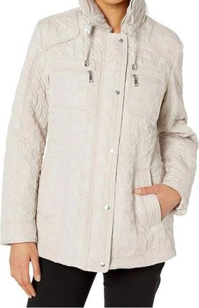 Vince Camuto Quilted Jacket In Oyster
