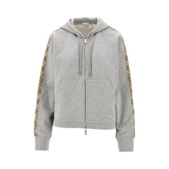 Burberry Full-zip hoodie with Check details Woman XS