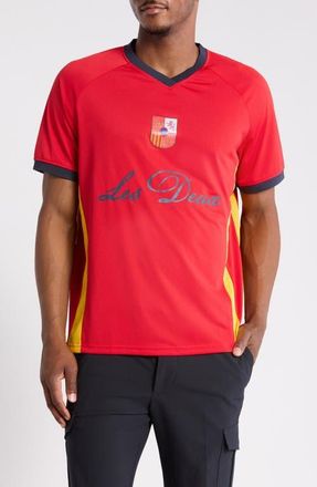 Les Deux Spain Football Jersey in Racing Red at Nordstrom, Size Xx-Large