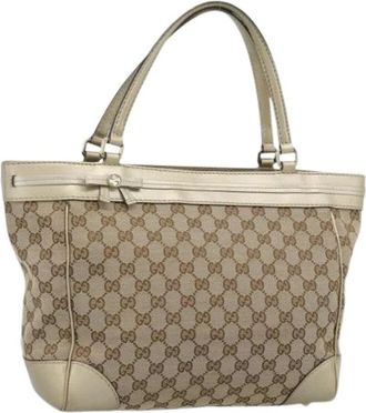 Gucci Pre-owned Canvas gucci-bags - Dames - Vintage Shopper - Beige - ONE Size - Vintage