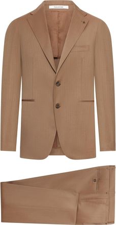 Tagliatore VESUVIO SINGLE-BREASTED HERRINGBONE SUIT - Tagliatore - Man