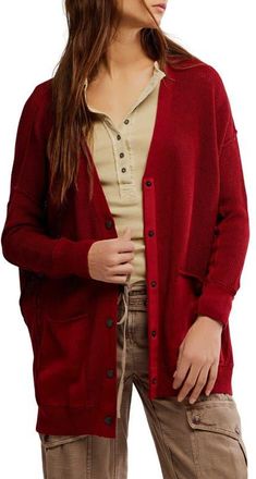 Free People We the Free Chickadee Cardigan in Syrah at Nordstrom, Size Small
