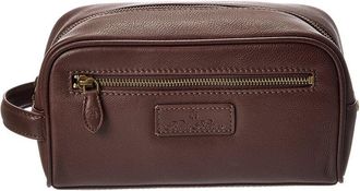 Brooks Brothers Natural Milled Textured Leather Travel Case