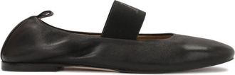 Kazar Zwarte ballerinas met elastische band - Dames - Ballerinas - Zwart - 38 EU - Leer - Schoenen