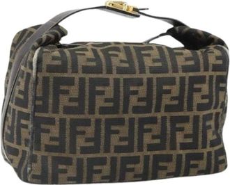 Fendi Pre-owned Canvas Handtas - Dames - Vintage Handtas - Bruin - ONE Size - Vintage