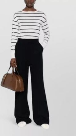 Max Mara virgin wool wide-leg trousers