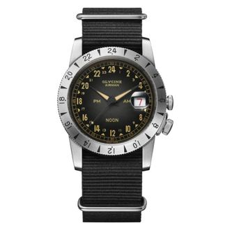 Glycine Airman Vintage Noon Purist Automatic Black Dial Watch GL0478