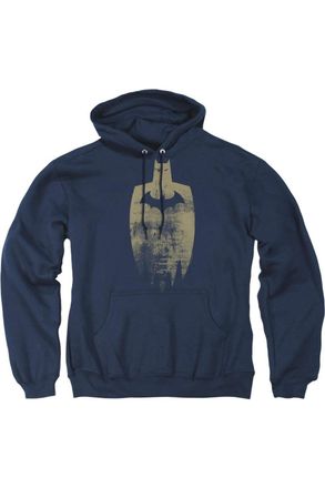 Gildan Batman Gold Silhouette Adult Pull Over Hoodie / Hooded Sweatshirt