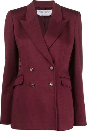 Gabriela Hearst double-breasted wool-blend blazer - women - Cupro/Merino/Viscose/Polyamide - 40 - Red