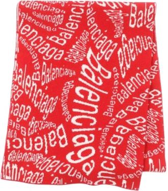 Balenciaga Pre-owned Scarves, female, Red, Size: ONE SIZE Pre-owned Vintage Nylon Scarf
