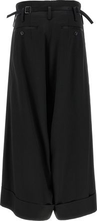Junya Watanabe Womens Black Acetate Flared Pants
