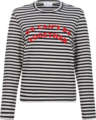 Alexander McQueen T-shirt met Lange Mouwen en Strepen - Dames - Ronde hals truien - Veelkleurig - S - Katoen - Truien & Vesten