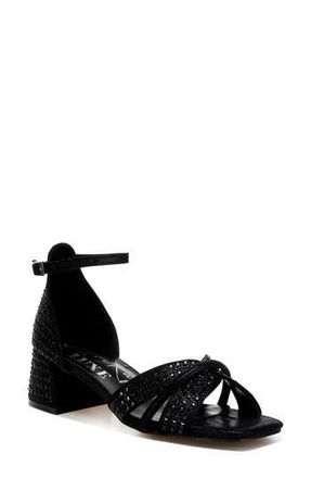 London Rag Babylon Embellished Block Heel Sandal in Black at Nordstrom Rack, Size 10
