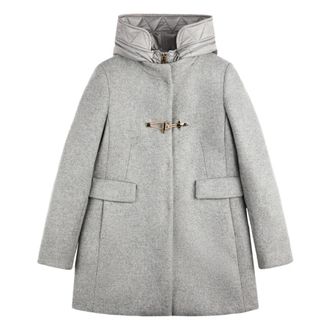 Fay Dames, Mantels, Grijs, Maat: XL Wol