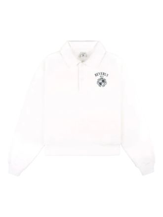 Sporty & Rich logo-print polo top - White