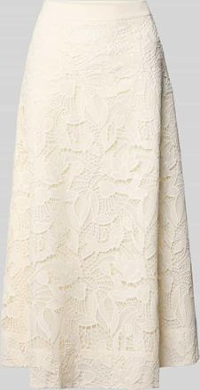 Oui Midirock aus Spitze in A-Linie in Ecru, Gr&ouml;&szlig;e 36