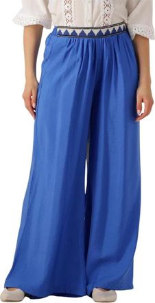 Louizon Broeken, Dames, Blauw, XS, Polyester, Williana Wijde Broek