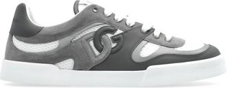 Dolce & Gabbana Sportschoenen Portofino - Heren - Sneakers - Grijs - 43 1/2 EU - Leer - Schoenen