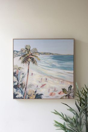 Kalalou Framed Painting - Beach Scene
