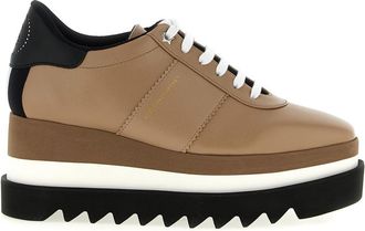 Stella McCartney Taupe Lace Up Sneakers