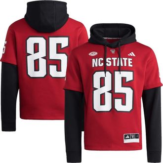 adidas Mens adidas Red NC State Wolfpack Jersey Pullover Hoodie at Nordstrom, Size X-Large