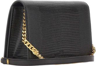Elisabetta Franchi Womens Shoulder Bag Leather-Effect Black Polyester