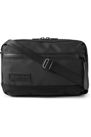 Master Piece Slick Logo-Appliquéd Leather and CORDURA Ballistic Nylon Messenger Bag