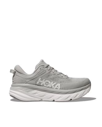 Hoka One One Harbor Mist White Bondi 7 Mesh Sneakers