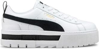 Puma Mayze Leren Sneakers - Dames - Sneakers - Wit - 39 EU - Leer - Schoenen