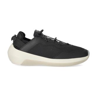Emporio Armani Zwarte Mesh Sneaker met Witte Stippen - Heren - Sneakers - Zwart - 40 EU - Polyester - Schoenen